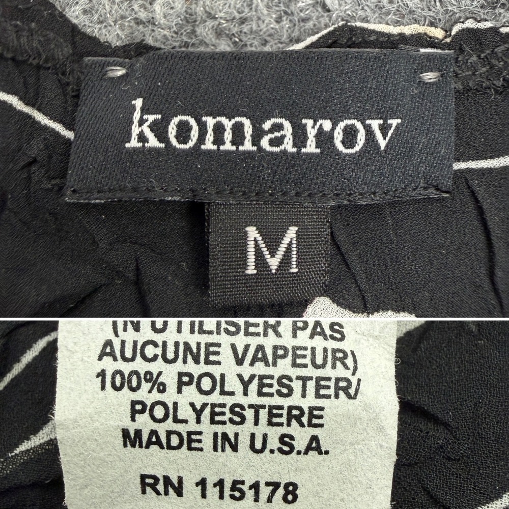 Komarov Y2K Floral Crinkle Lace Trim Cami Top Size M Whimsigoth Romantic - Picture 4 of 7